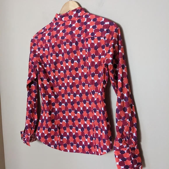 Robert Graham Button down shirt bold print blouse size 2 - Picture 4 of 7